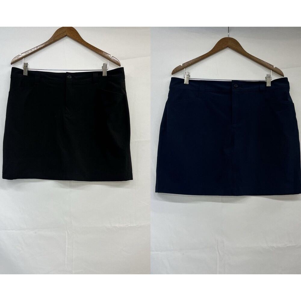 Eddie Bauer Adventure 2.0 Skort Womens 14 Navy & Black Skirts Lot of 2 Charity